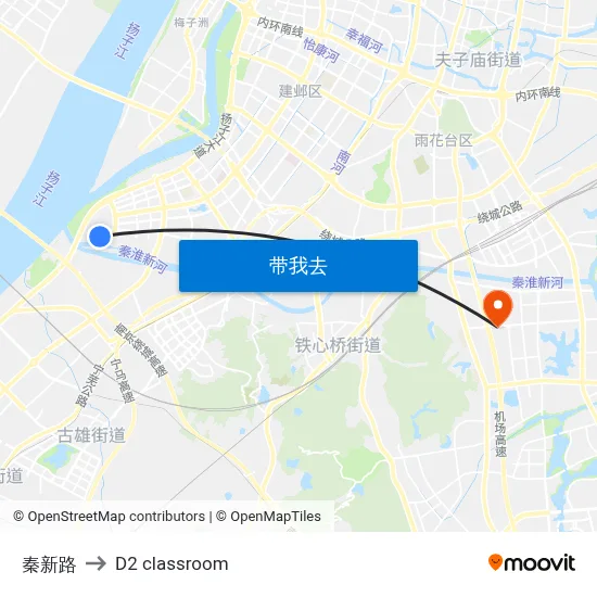 秦新路 to D2 classroom map
