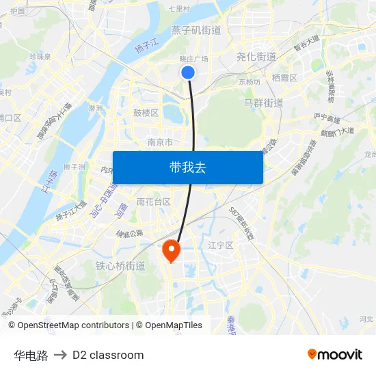 华电路 to D2 classroom map