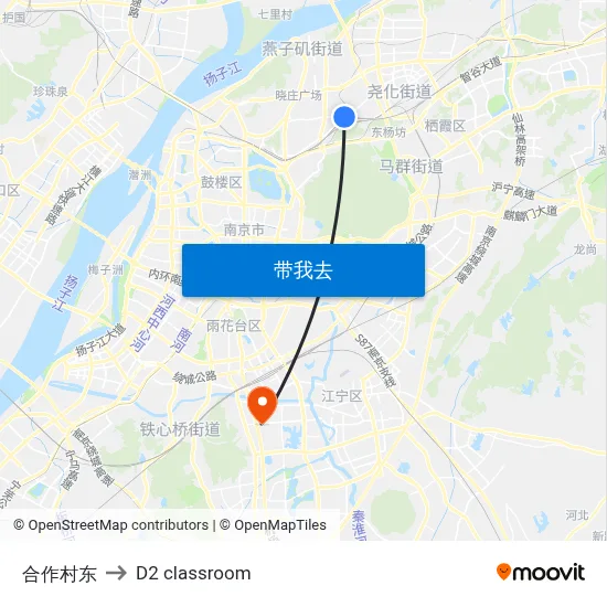 合作村东 to D2 classroom map