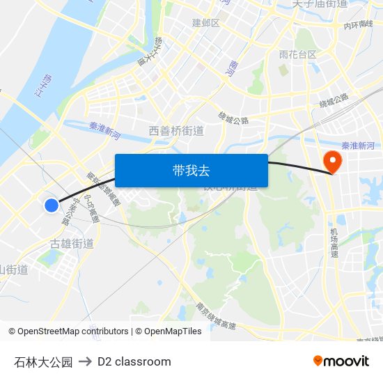 石林大公园 to D2 classroom map