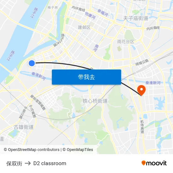 保双街 to D2 classroom map