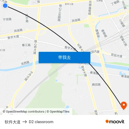 软件大道 to D2 classroom map