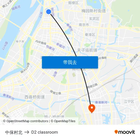 中保村北 to D2 classroom map