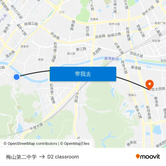 梅山第二中学 to D2 classroom map