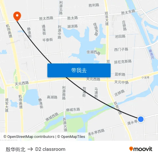 殷华街北 to D2 classroom map