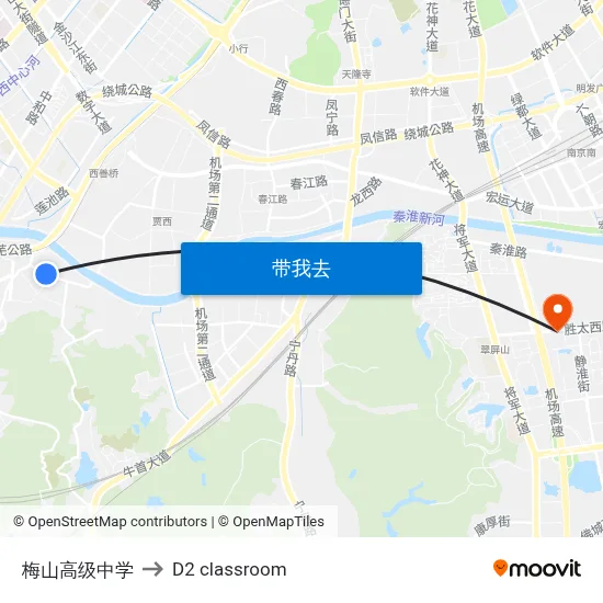 梅山高级中学 to D2 classroom map