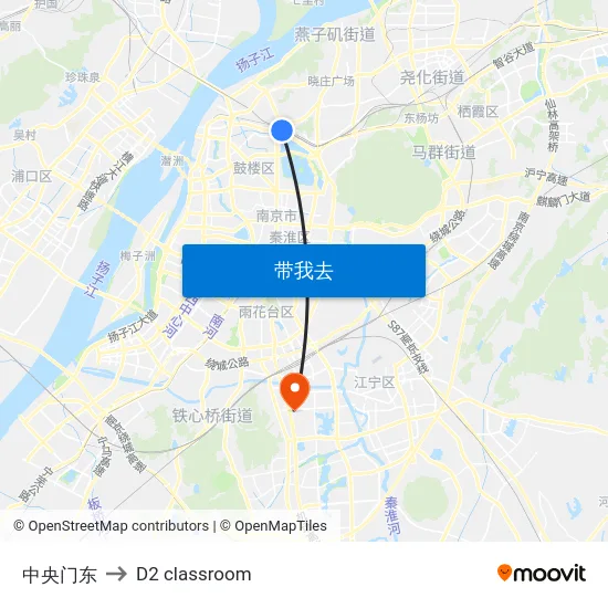 中央门东 to D2 classroom map