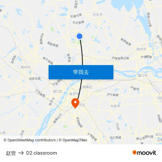 赵营 to D2 classroom map