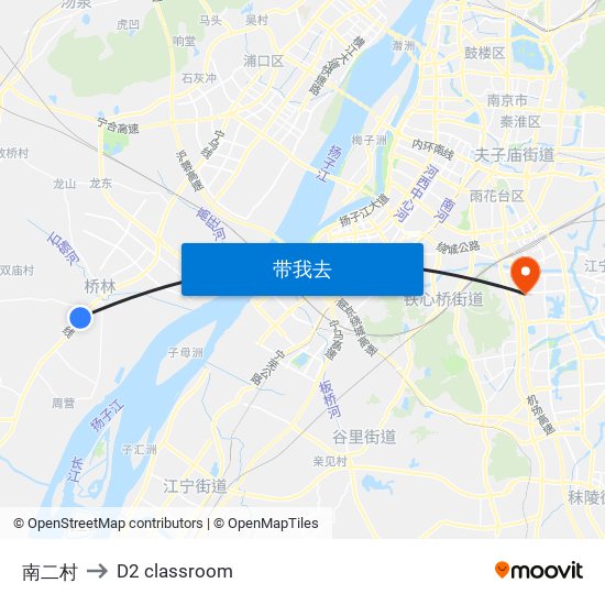南二村 to D2 classroom map