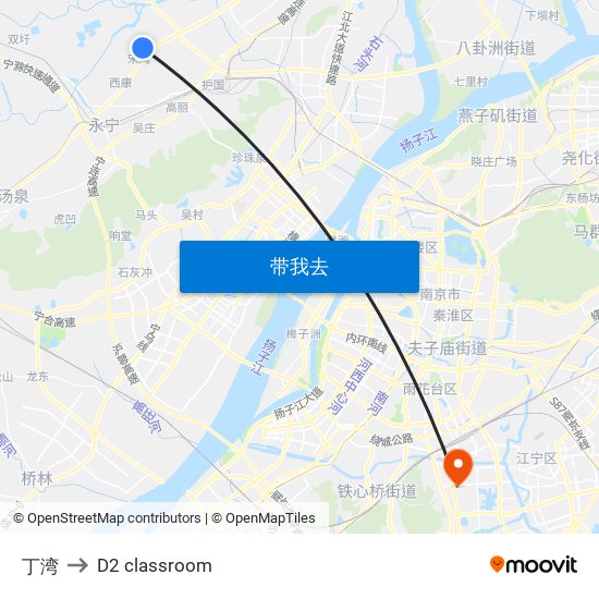 丁湾 to D2 classroom map