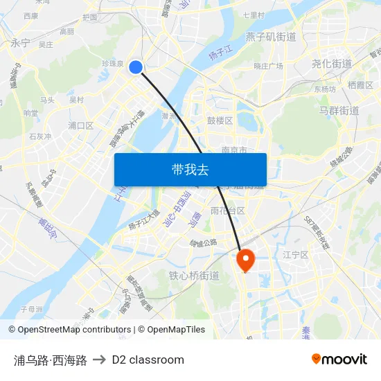 浦乌路·西海路 to D2 classroom map