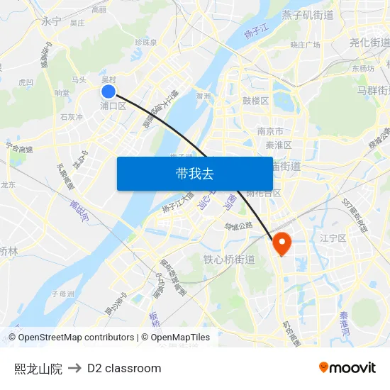 熙龙山院 to D2 classroom map