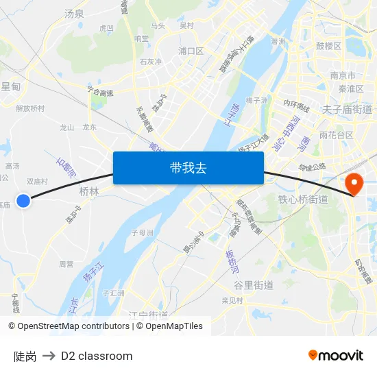 陡岗 to D2 classroom map