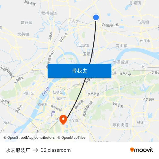 永宏服装厂 to D2 classroom map