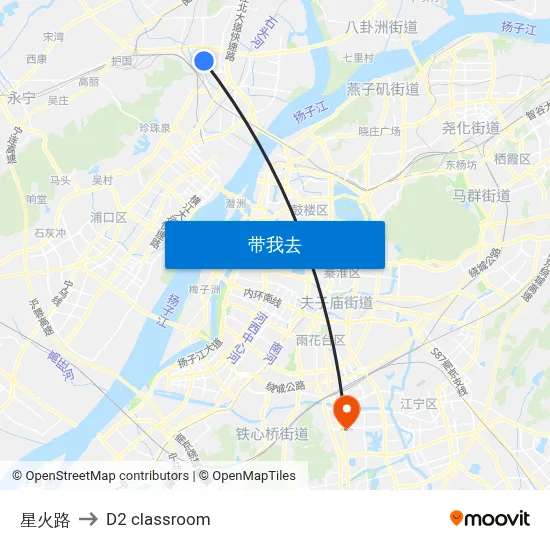 星火路 to D2 classroom map