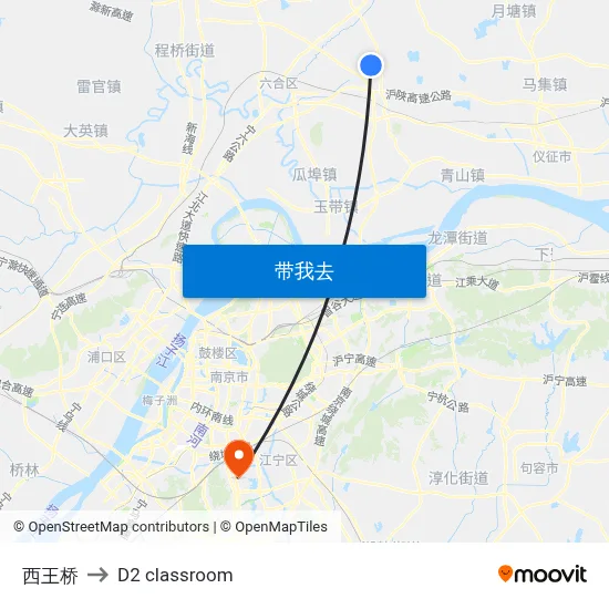 西王桥 to D2 classroom map