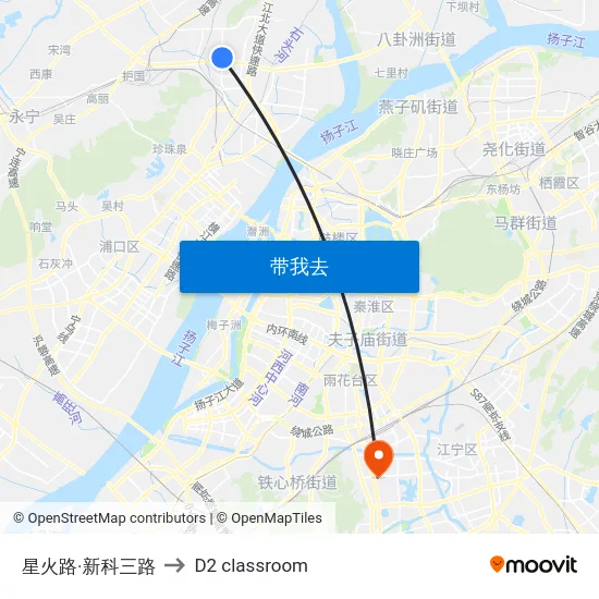 星火路·新科三路 to D2 classroom map