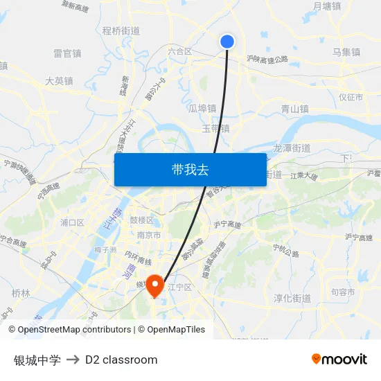 银城中学 to D2 classroom map