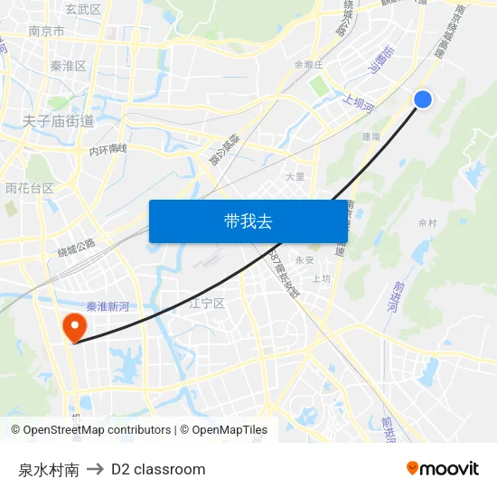 泉水村南 to D2 classroom map