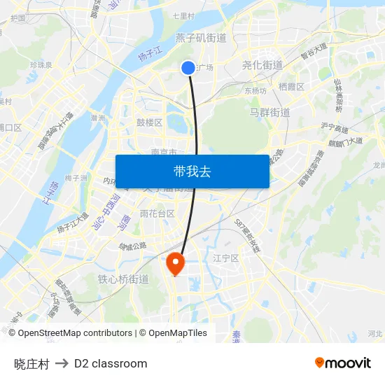 晓庄村 to D2 classroom map