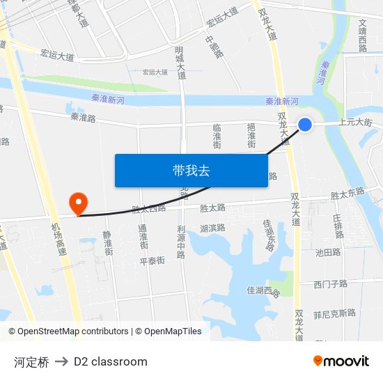 河定桥 to D2 classroom map