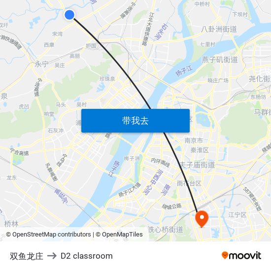 双鱼龙庄 to D2 classroom map