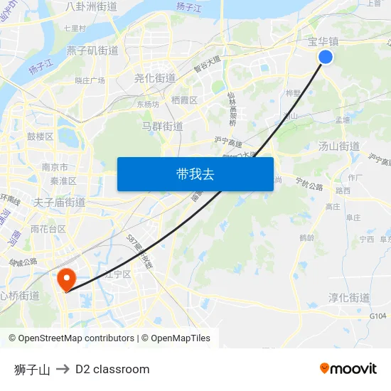 狮子山 to D2 classroom map