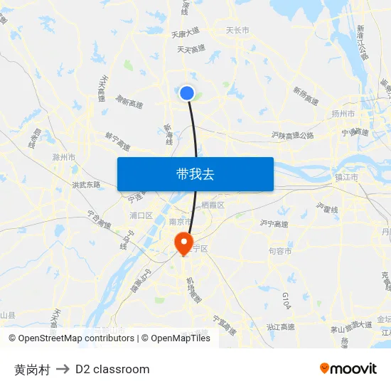 黄岗村 to D2 classroom map