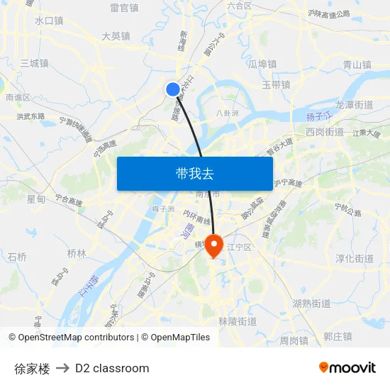 徐家楼 to D2 classroom map