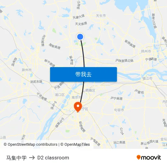 马集中学 to D2 classroom map
