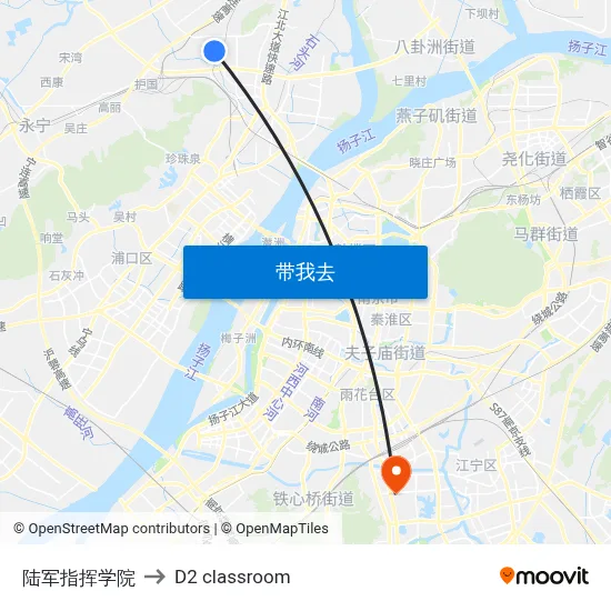 陆军指挥学院 to D2 classroom map