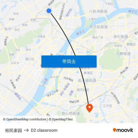 裕民家园 to D2 classroom map