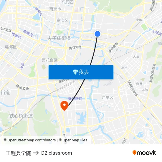 工程兵学院 to D2 classroom map