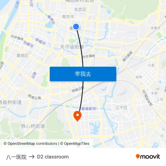 八一医院 to D2 classroom map