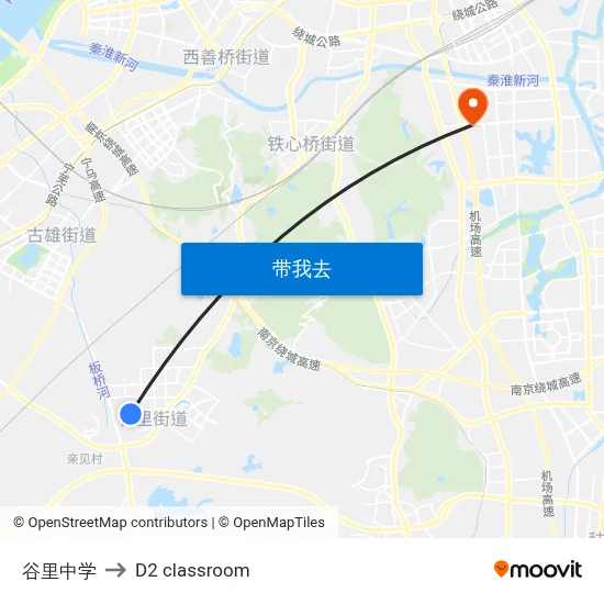 谷里中学 to D2 classroom map