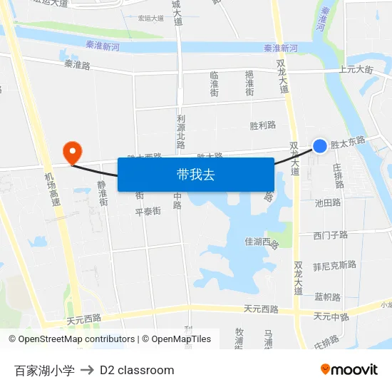 百家湖小学 to D2 classroom map