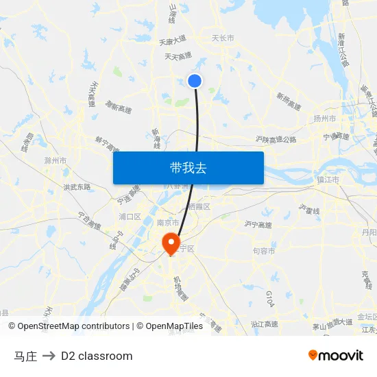 马庄 to D2 classroom map