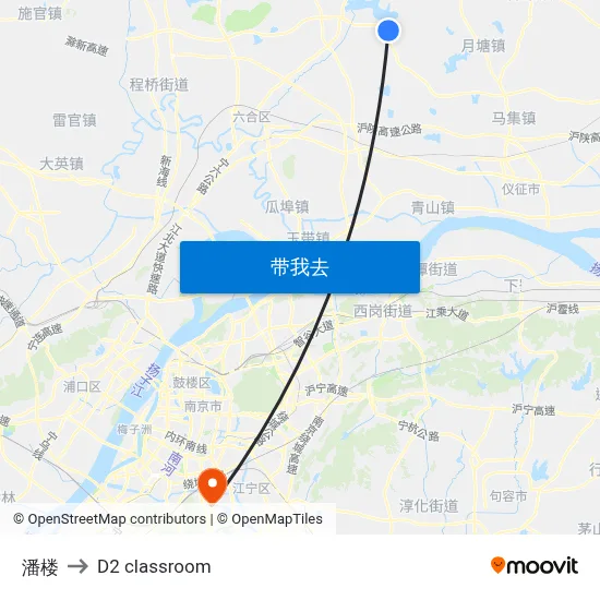 潘楼 to D2 classroom map