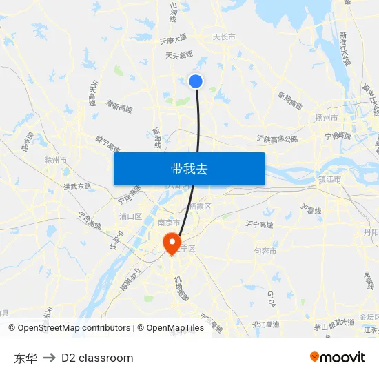 东华 to D2 classroom map