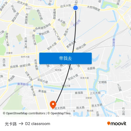 光卡路 to D2 classroom map