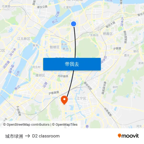 城市绿洲 to D2 classroom map