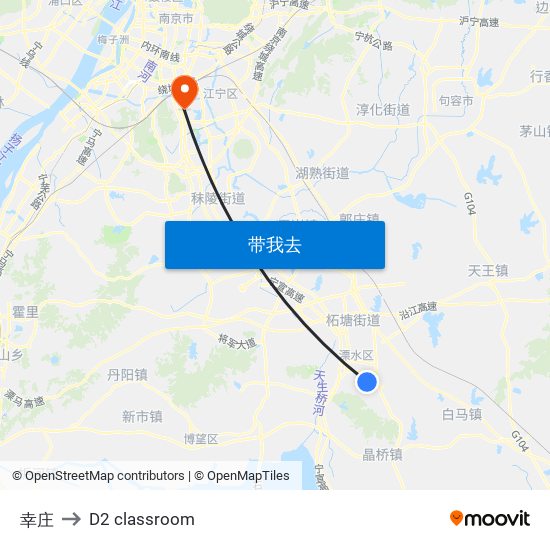 幸庄 to D2 classroom map