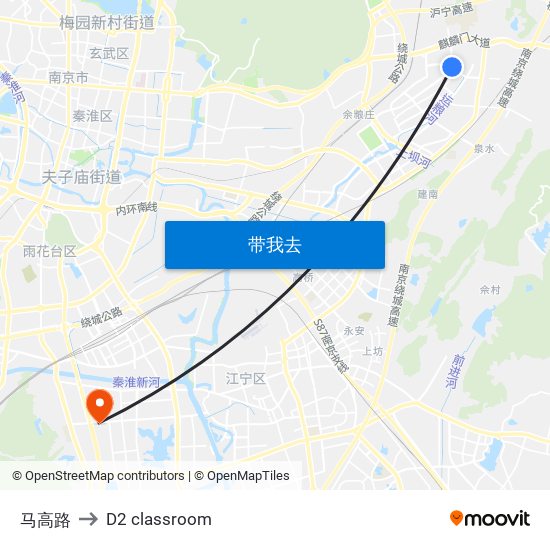 马高路 to D2 classroom map