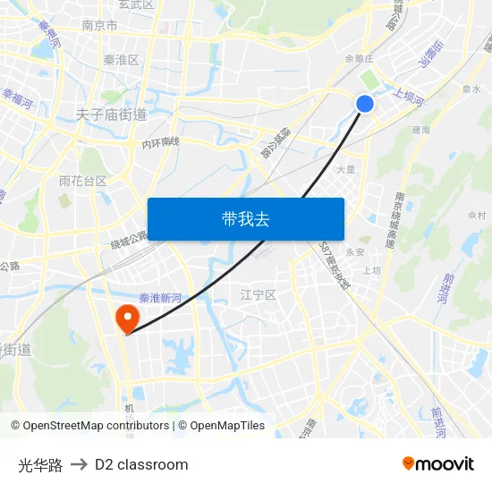 光华路 to D2 classroom map