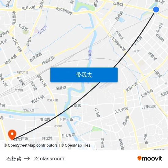 石杨路 to D2 classroom map