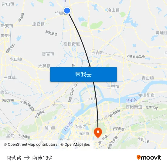 屈营路 to 南苑13舍 map