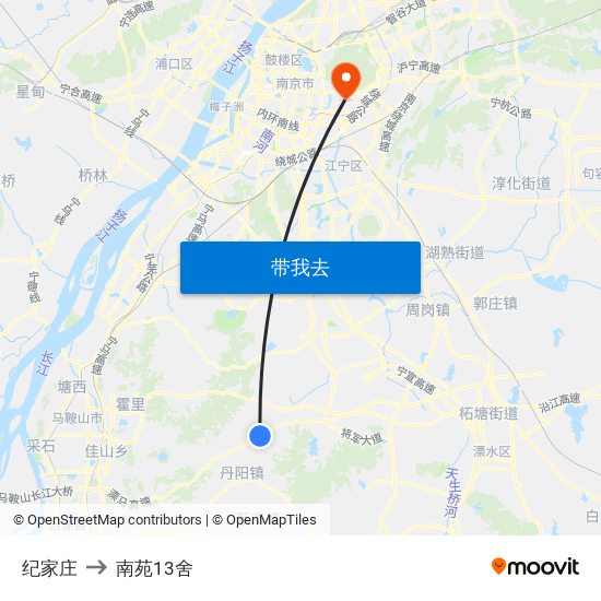 纪家庄 to 南苑13舍 map