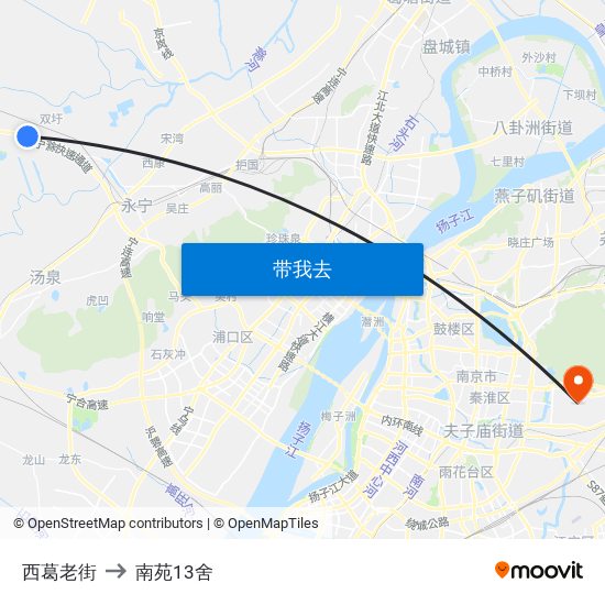 西葛老街 to 南苑13舍 map