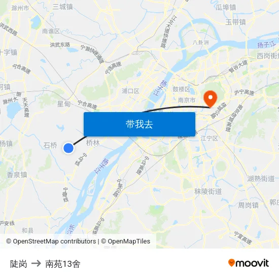 陡岗 to 南苑13舍 map