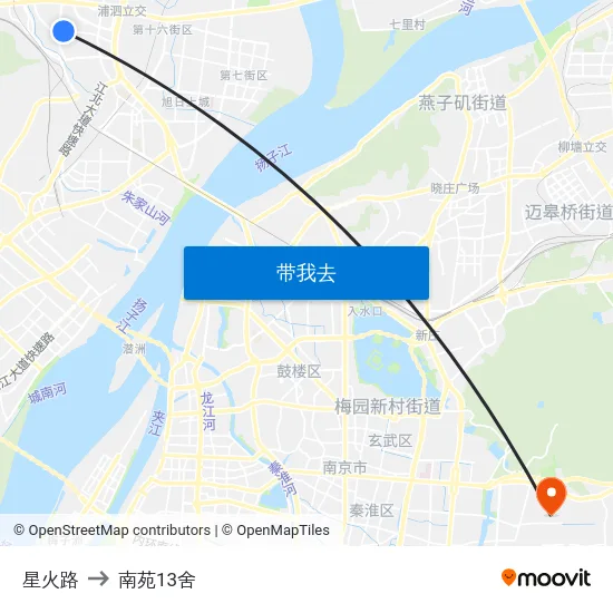 星火路 to 南苑13舍 map